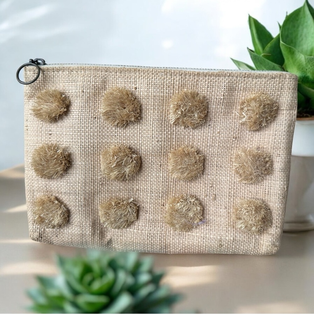 Madewell Cream Zippered Pouch